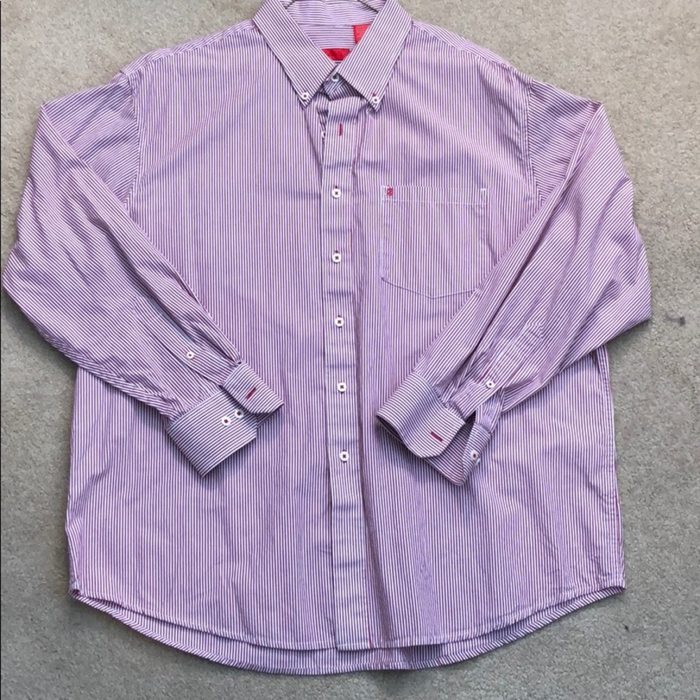 Izod button down dress shirt.
